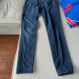 Abercrombie & Fitch Men's Dark Navy Slim Chinos